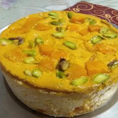 Baked mango sandesh A picture of Baked mango sandesh.