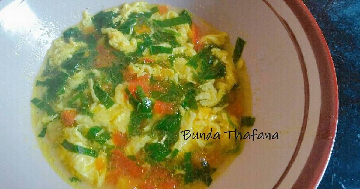  Resep  Soto telur sayur  sawi MpASI 1y oleh Bunda  Thafana 