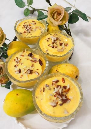 A picture of NO-COOK MANGO RASMALAYE.