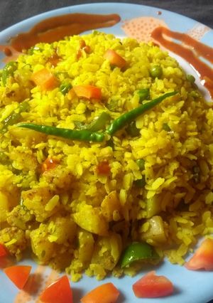A picture of Vegetables Poha.