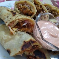 A picture of Tandoori Beef Boti Rolls.