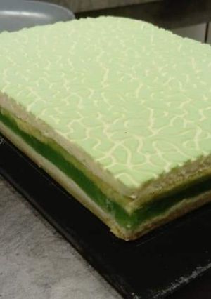 Une photo de Entremets Pomme Verte Chocolat Blanc