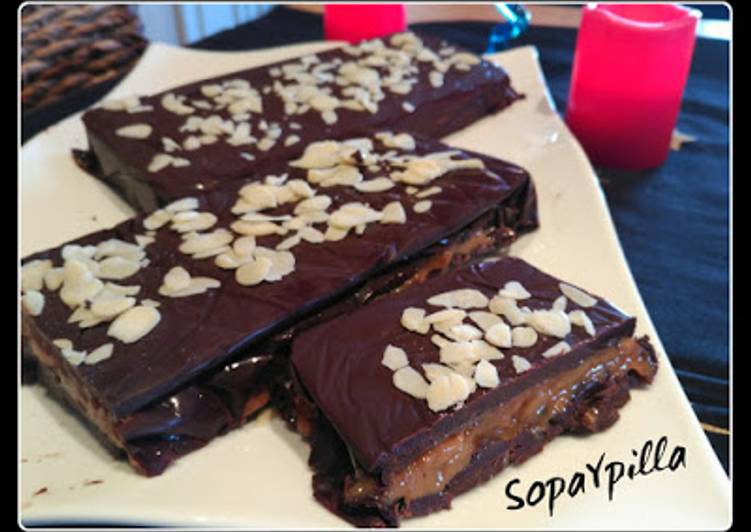 Turrón de chocolate y dulce de leche