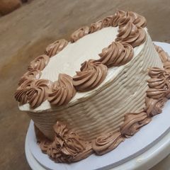 A picture of Chocolate whipped cream frosting.