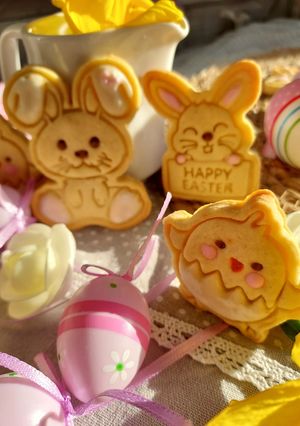 Une photo de Petits Lapins sablés pour Pâques