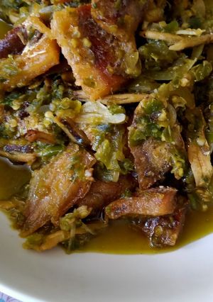 Foto resep Ikan asin gabus cabe ijo