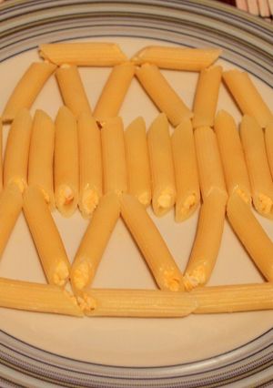 Zdjęcie przepisu Makaron Penne z jajecznicą.