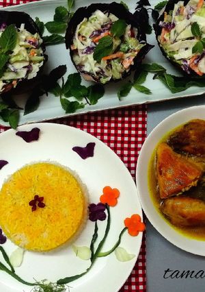 عکسی از دستور مرغ ذغالی