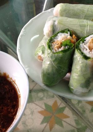 Hình của món Bì cuốn chay.