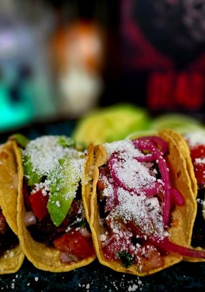 A picture of Slow-Cooked Chipotle Beef Heart Tacos.