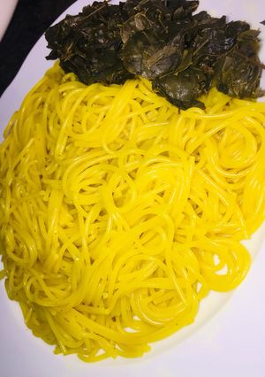 A picture of Turmeric pasta 🍝.