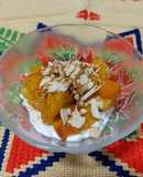 Queso Cottage con durazno asado