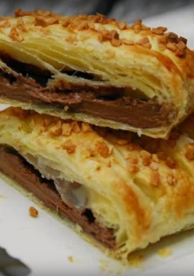 Una foto de Hojaldre de chocolate