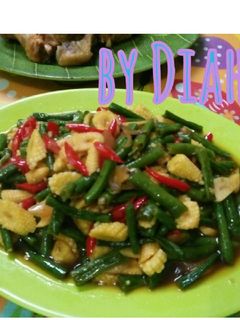 Foto resep Tumis Kacang panjang jagung muda