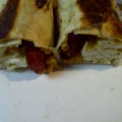 A picture of Breakfast in a tortilla.