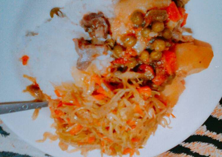 Recipe of Quick Meat and peas stew