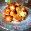 Arbolitos de brócoli y zanahoria en gabardina