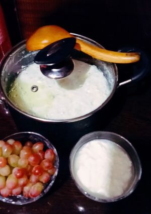 عکسی از دستور ماست خانگی راحت 🧊
