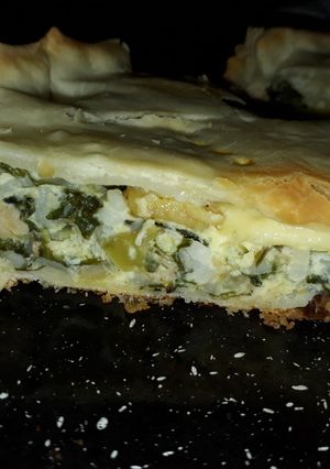 Una foto de Tarta de acelga y pollo bien rápida