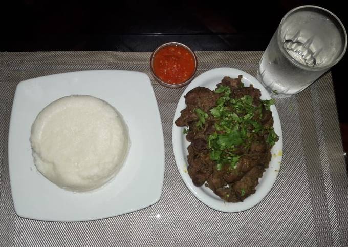 Recipe of Delicious Dry fry chicken liver n gizzards#Weekly Jikoni Challenge