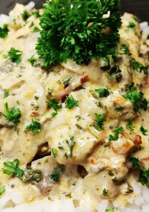 Tejszínes gombás sertés szelet recept fotója