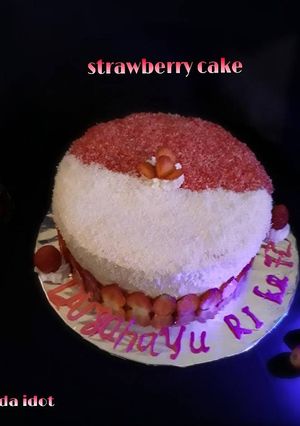 Foto resep Strawberry Cake Merah Putih