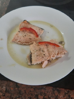 Una foto de Salmón al microondas (sencillo y sabroso)