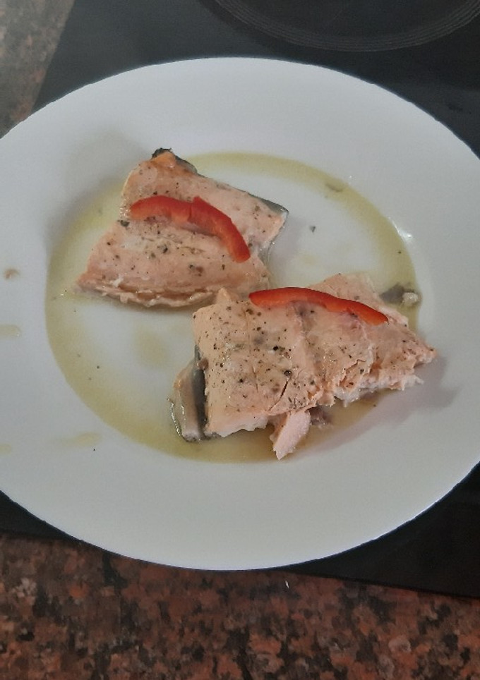 Una foto de Salmón al microondas (sencillo y sabroso)