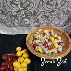 A picture of Fresh Dates and Dragon fruit Salad.