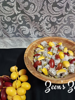 A picture of Fresh Dates and Dragon fruit Salad.