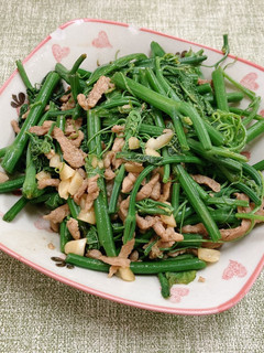 龍鬚菜炒肉絲 的食譜成品照片