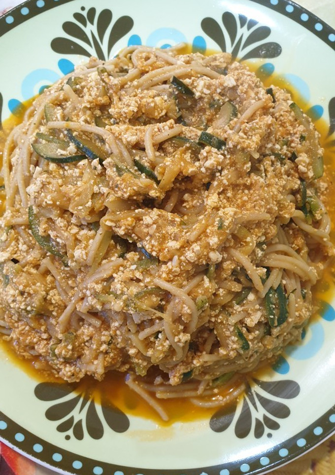 Una foto de Espagueti con boloñesa de tofu