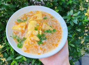 Hình của món Trứng hấp sốt tôm thịt cho bé.