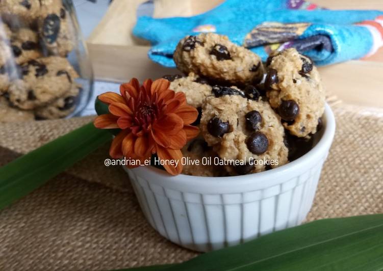 Honey Olive Oil Oatmeal Cookies