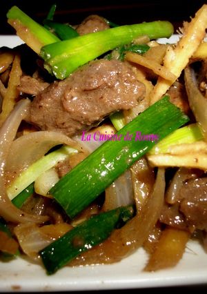 Une photo de Bœuf Sauté au Gingembre & Oignon vert