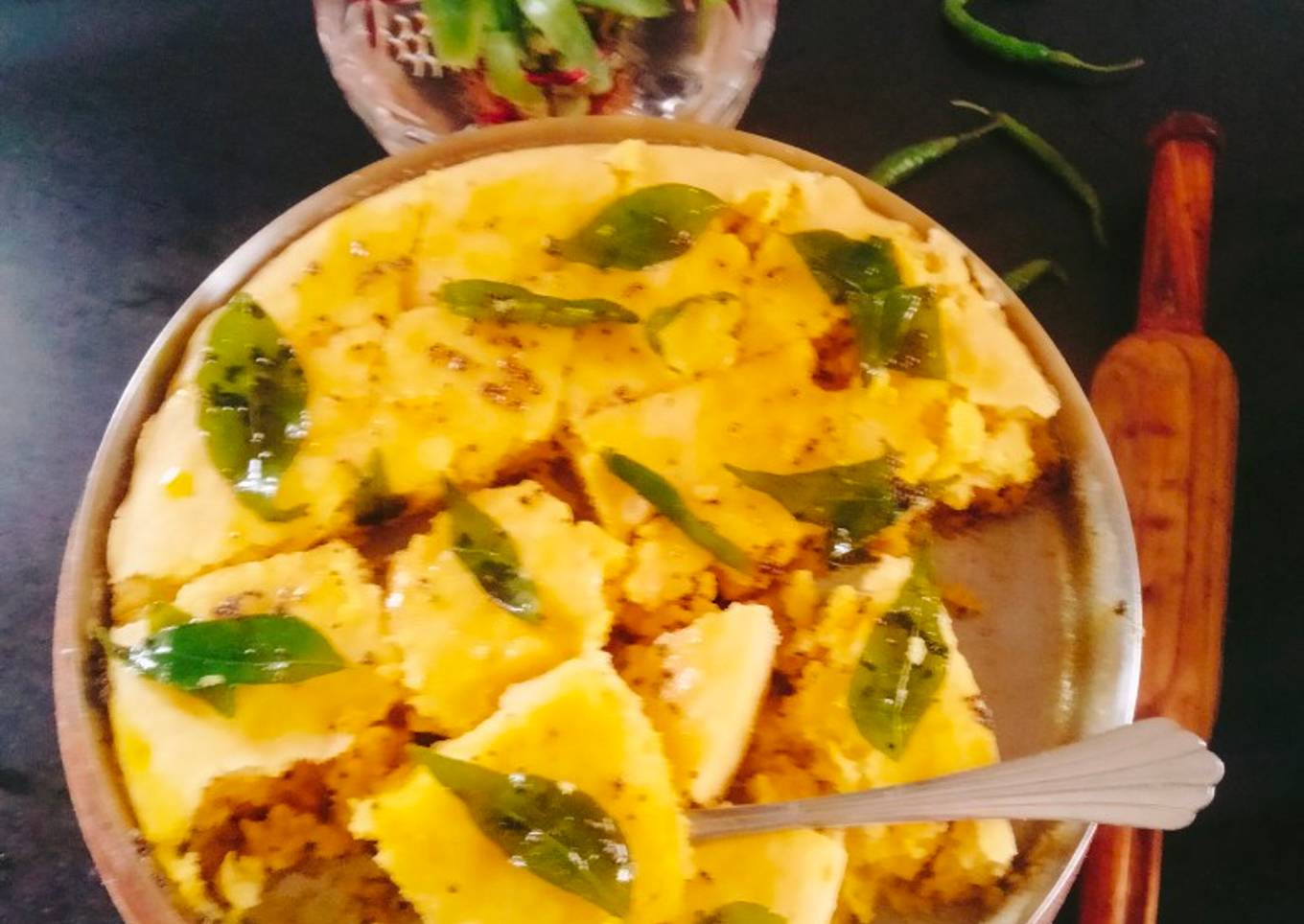 Chana daal dhokala 💛😋(lentil dhokala/vati dal khaman dhokal)