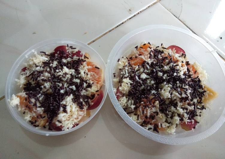 Cara Gampang Menyiapkan Salad Buah Endorse, Enak Banget