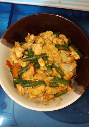 Foto resep Tumis tempe kacang panjang