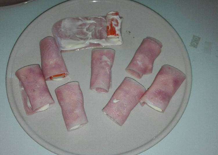 Tapa jamón York con bocas de mar