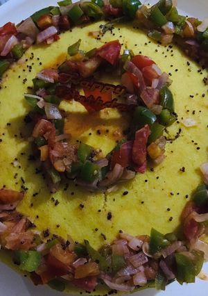 A picture of Dhokla cake.