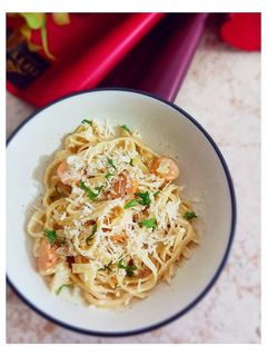 Foto resep Fettucine Carbonara Simple tanpa Creme Kental