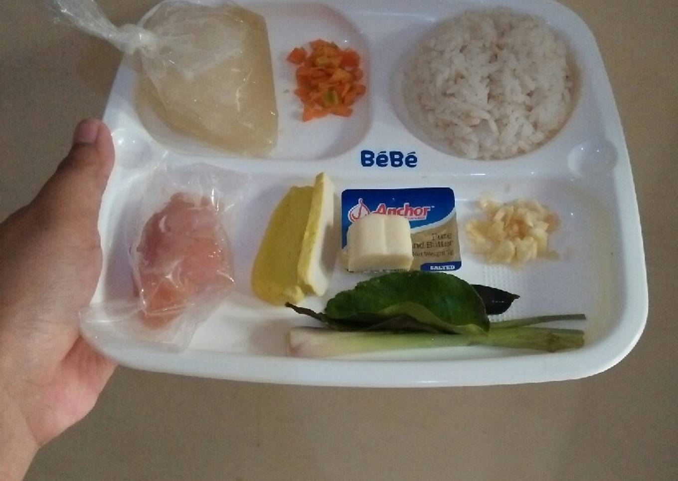 Mpasi 6m+ : Bubur Liwet Ayam