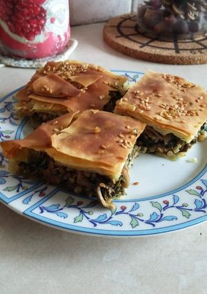 Φωτογραφία της συνταγής Πίτα με σπανάκι και πλιγούρι