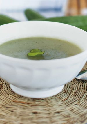 A picture of Cucumber Gazpacho or Greek Tzatziki.