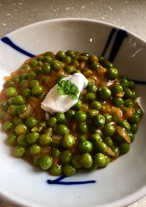 A picture of Peas Paprikash With Nokedli.