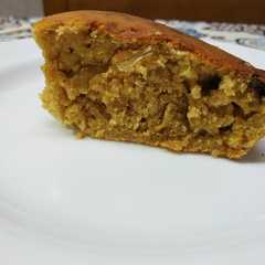 Una foto de "Queque sobrado" (de mantequilla de maní con granola)