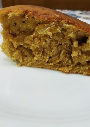 Una foto de "Queque sobrado" (de mantequilla de maní con granola)