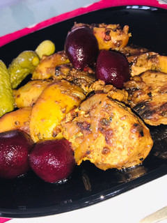 Hagymás szűzérme krumplival recept fotója
