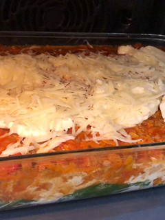 Una foto de Lasaña de acelga, verduras y carne sin masa