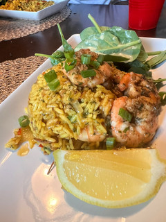 A picture of Seafood fried rice.